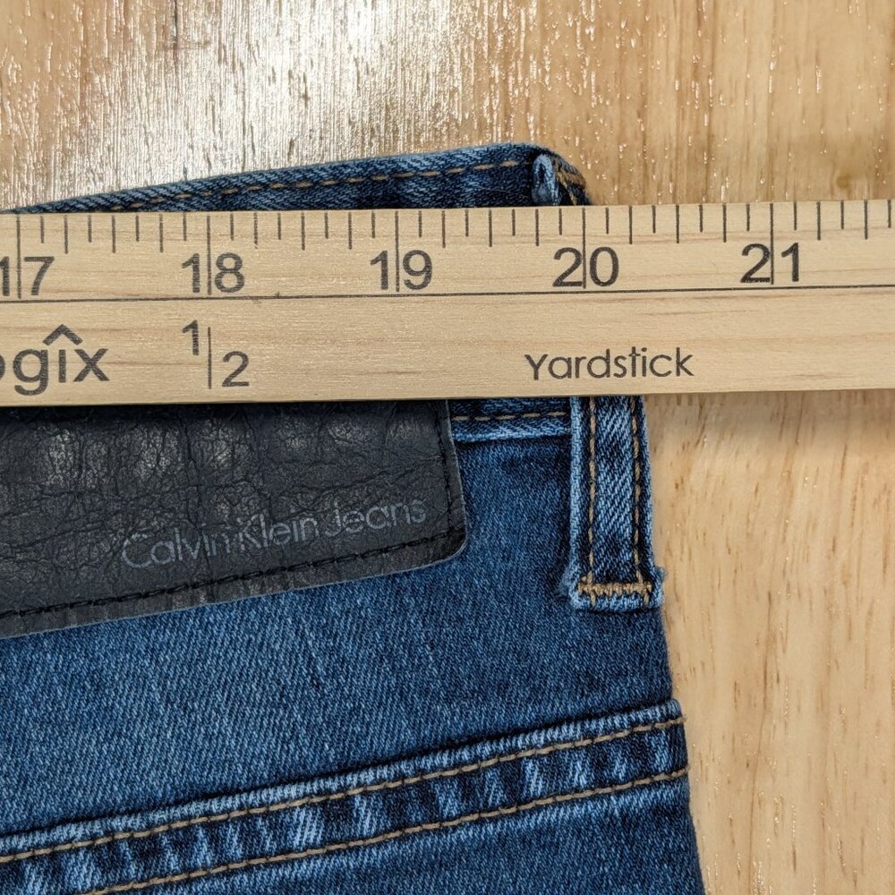 Calvin Klein Jeans Mens 40x30 Blue Straight Leg Stretch Denim Pants - Picture 11 of 12